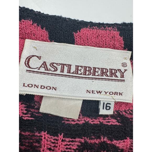 Vintage Art Deco Wool Jacket Knit Cropped Topper Coat USA MADE 16 - Picture 4 of 8